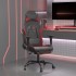 Silla gaming masaje reposapiés cuero sintético negro rojo