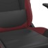 Silla gaming masaje reposapiés cuero sintético negro rojo