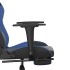 Silla gaming de masaje y reposapiés cuero sintético negro