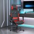 Silla gaming de masaje con reposapiés tela negro y