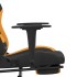 Silla gaming de masaje con reposapiés tela negro y