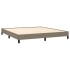 Estructura de cama de tela gris taupe 180x200