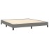 Estructura de cama tela gris oscuro 180x200