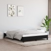 Estructura de cama de tela negro 140x190 cm