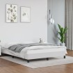 Estructura de cama de cuero sintético blanco 140x190 cm