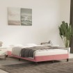 Estructura de cama de terciopelo rosa 120x200 cm