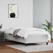 Estructura de cama cuero sintético blanco 90x190 cm