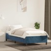 Estructura de cama de terciopelo azul 100x200 cm