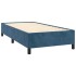 Estructura de cama de terciopelo azul 100x200