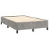 Estructura de cama de terciopelo gris claro 120x200