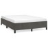 Estructura de cama de terciopelo gris oscuro 140x190