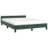 Estructura cama con cabecero terciopelo verde oscuro 140x190