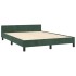 Estructura cama con cabecero terciopelo verde oscuro 140x190