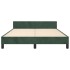 Estructura cama con cabecero terciopelo verde oscuro 140x190