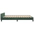 Estructura cama con cabecero terciopelo verde oscuro 140x190