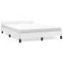 Estructura de cama cabecero cuero sintético blanco 140x190