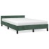 Estructura cama con cabecero terciopelo verde oscuro 120x200