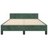 Estructura cama con cabecero terciopelo verde oscuro 120x200