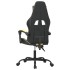 Silla gaming giratoria cuero sintético negro y