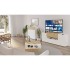 FMD Mueble de TV/equipos de música roble y blanco 182x33x70,2