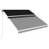 Toldo retráctil automático gris antracita 350x250