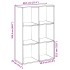 Librería divisora madera ingeniería blanco 69,5x29x103,5