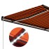 Toldo manual retráctil con LED naranja y marrón 450x300