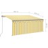 Toldo manual retráctil con persiana LED amarillo blanco