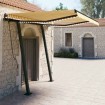 Toldo manual retráctil con LED amarillo y blanco 3x2,5 m