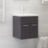 Mueble con lavabo aglomerado gris