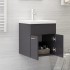 Mueble con lavabo aglomerado gris