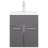 Mueble con lavabo aglomerado gris