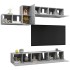 Set muebles de salón TV 7 pzas madera ingeniería gris