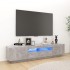 Mueble para TV con luces LED gris hormigón 180x35x40