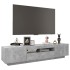 Mueble para TV con luces LED gris hormigón 180x35x40