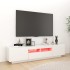 Mueble para TV con luces LED blanco brillante 180x35x40