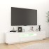 Mueble para TV con luces LED blanco brillante 180x35x40