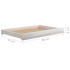 Sofá cama con cajones madera de pino maciza blanco 90x200