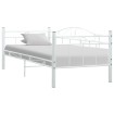 Estructura de cama de metal blanco 90x200 cm