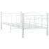 Estructura de cama de metal blanco 90x200