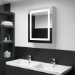 Mueble de baño con espejo LED 50x13x70 cm