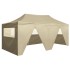 Carpa plegable profesional con 4 paredes acero color crema