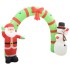 Arco de Navidad inflable Papá Noel y muñeco de nieve LED 223