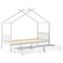 Estructura cama niños y cajones madera maciza blanca 90x200