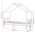 Estructura cama niños y cajones madera maciza blanca 90x200