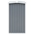 Casetilla para leña acero galvanizado gris 172x91x154