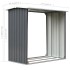 Casetilla para leña acero galvanizado gris 172x91x154