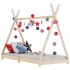 Estructura de cama infantil de madera maciza de pino 90x200