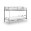 Cama litera de metal gris 90x200 cm