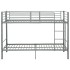 Cama litera de metal gris 90x200